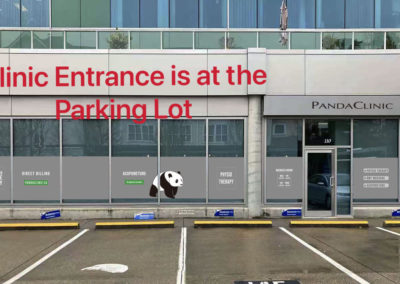 Entrance of Panda Clinic Panda Clinic White Rock South Surrey from the parking lot