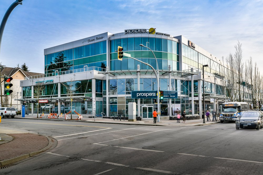 Side view of Ocean Point building for Panda Clinic White Rock South Surrey