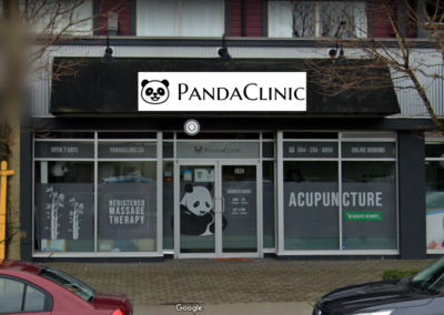 Front facing street view of entrance to Panda Clinic in Queensborough New Westminster