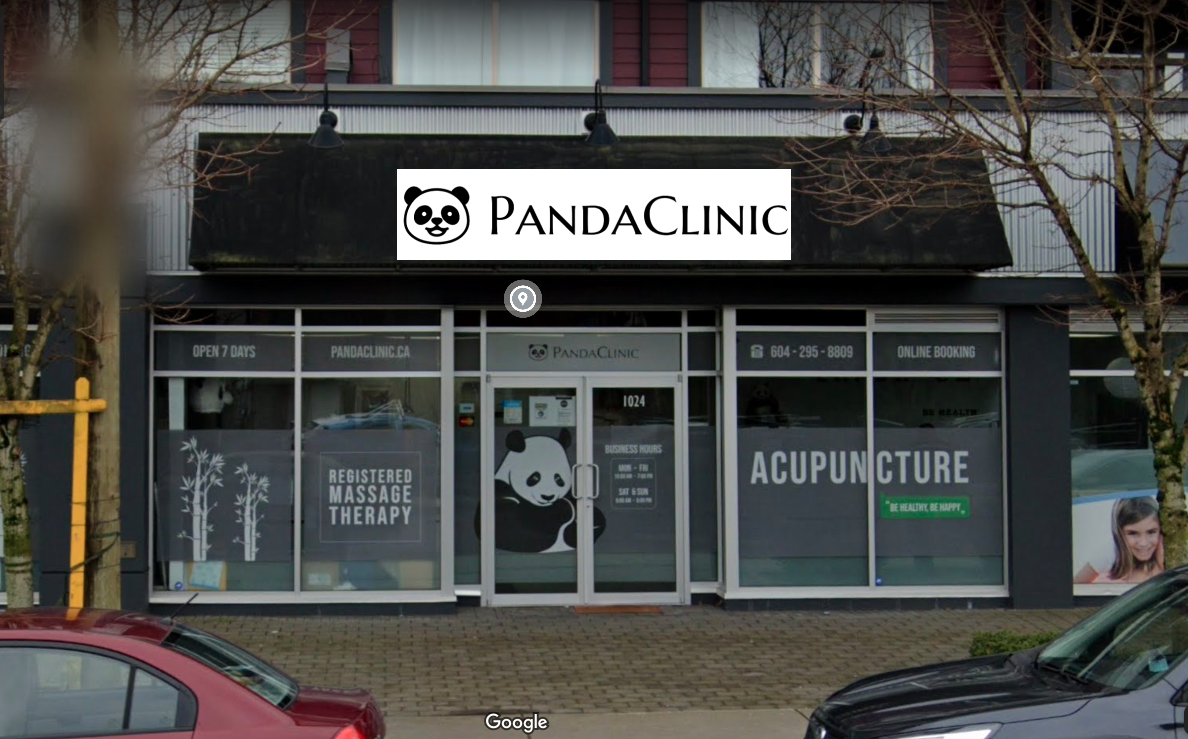 Front facing street view of entrance to Panda Clinic in Queensborough New Westminster