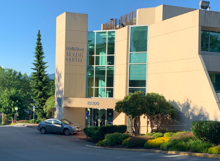 Side view of Ocean Point building for Panda Clinic White Rock South Surrey