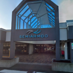 front shot of semiahmoo shopping centre in white rock